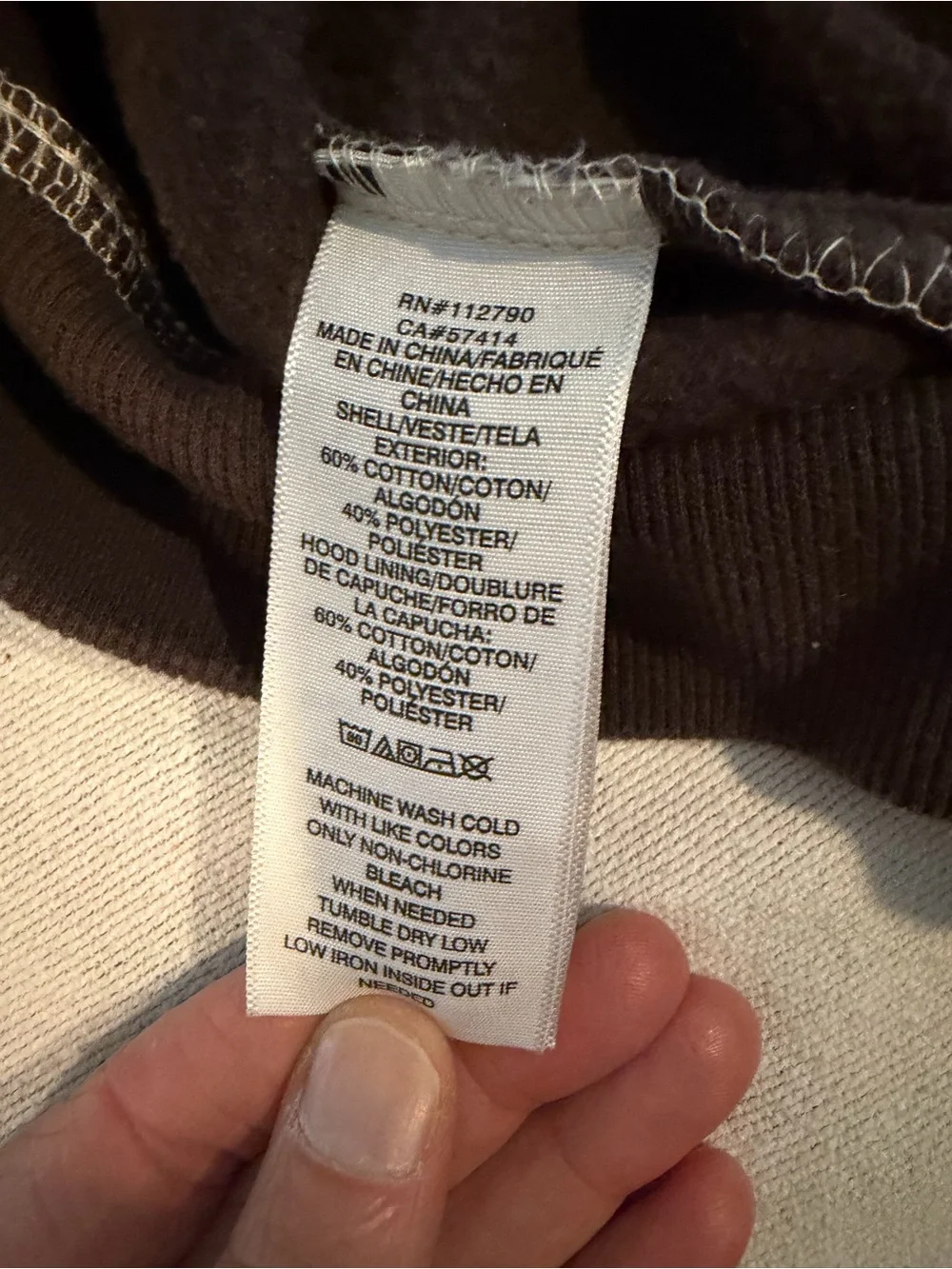 True Religion Brown Hoodie with White Logo
